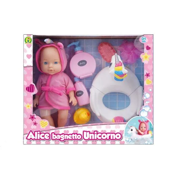 Bambola Alice con accessori per bagnetto - Mazzeo Giocattoli