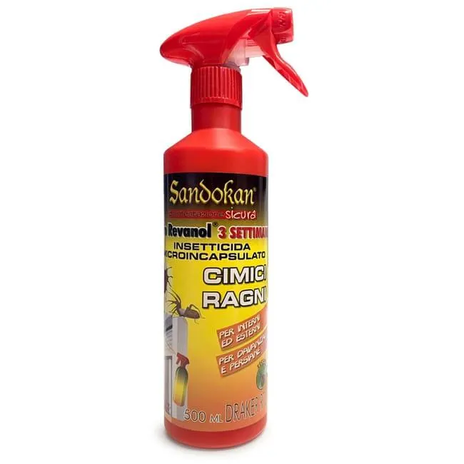 Insetticida spray per cimice e ragni e scarafaggi SANDOKAN Bio Revanol 500 ml