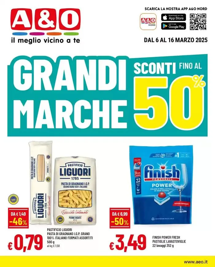 GRANDI MARCHE - SCONTI FINO AL 50% da 6 marzo a 16 marzo di 2025 - Pagina del volantino 1