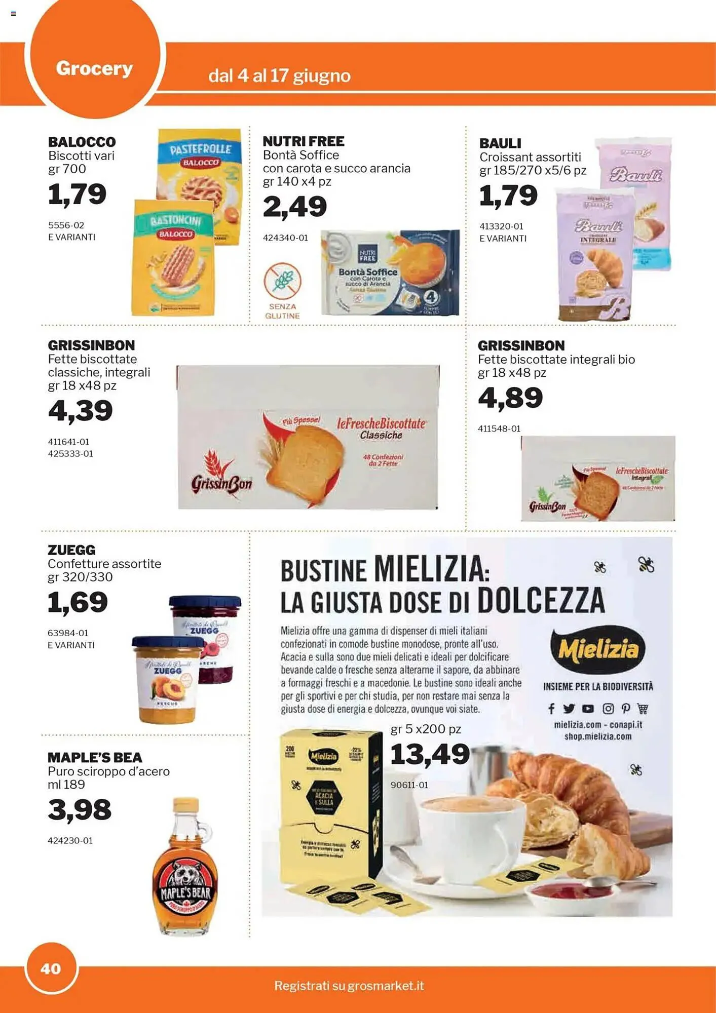 Volantino GrosMarket da 4 giugno a 17 giugno di 2025 - Pagina del volantino 40