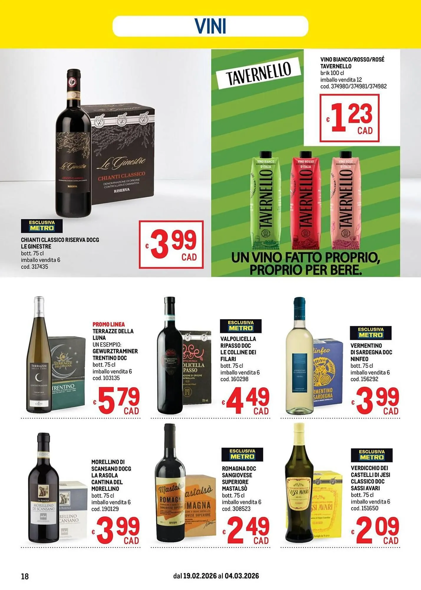 Volantino Metro da 19 febbraio a 4 marzo di 2026 - Pagina del volantino 18