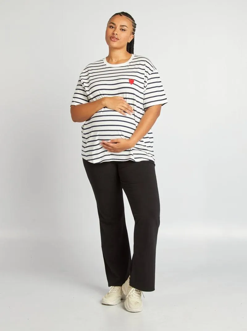 Pantaloni bootcut premaman - nero