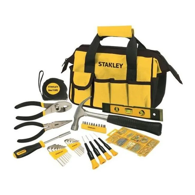 Stanley Stmt0-74101 Set Di Attrezzi Misti In Borsa Morbida, 33 X 20 X 16.5 Cm, 38 Pezzi, Nero Giallo