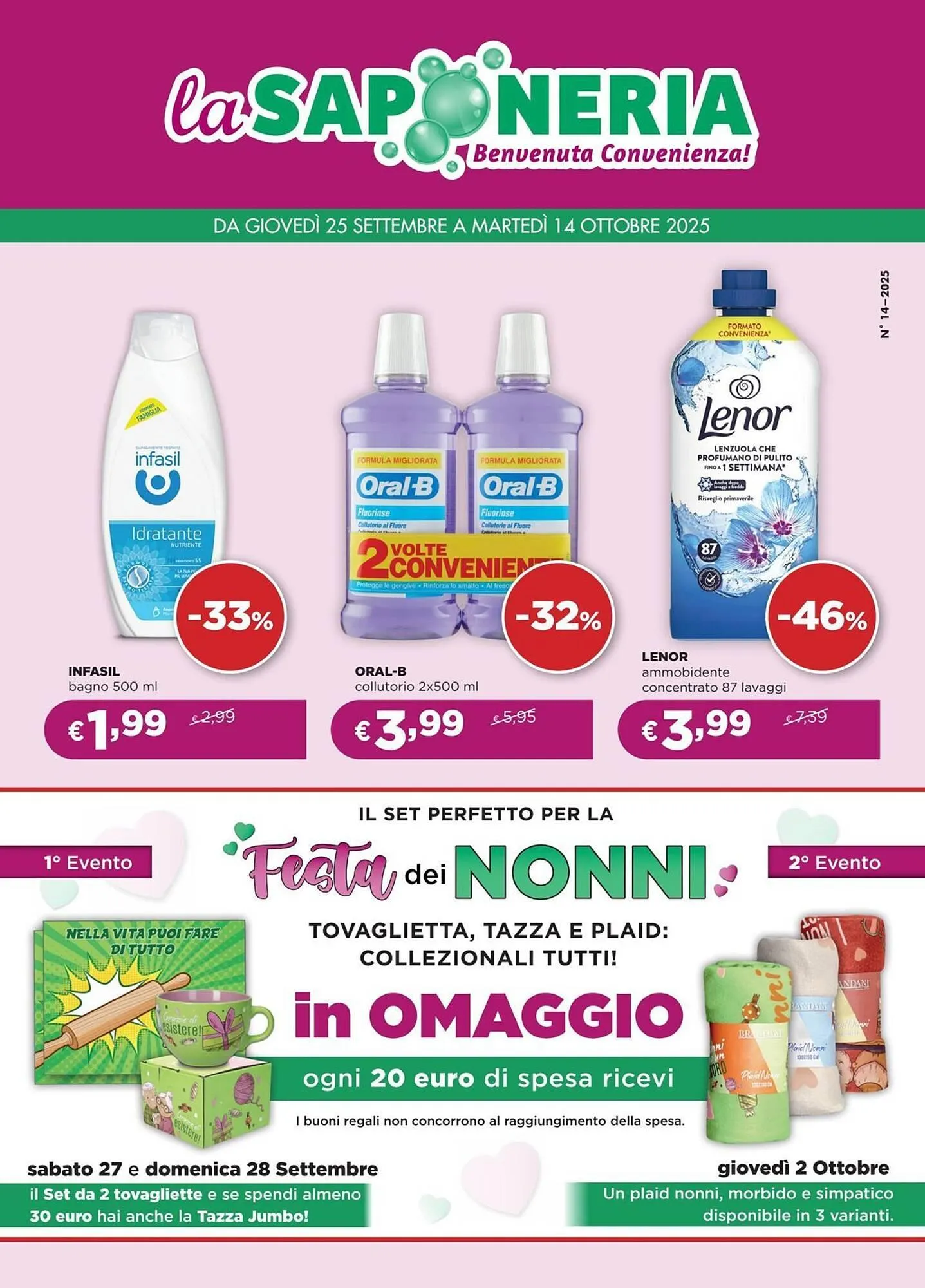 Volantino La Saponeria da 25 settembre a 14 ottobre di 2025 - Pagina del volantino 1