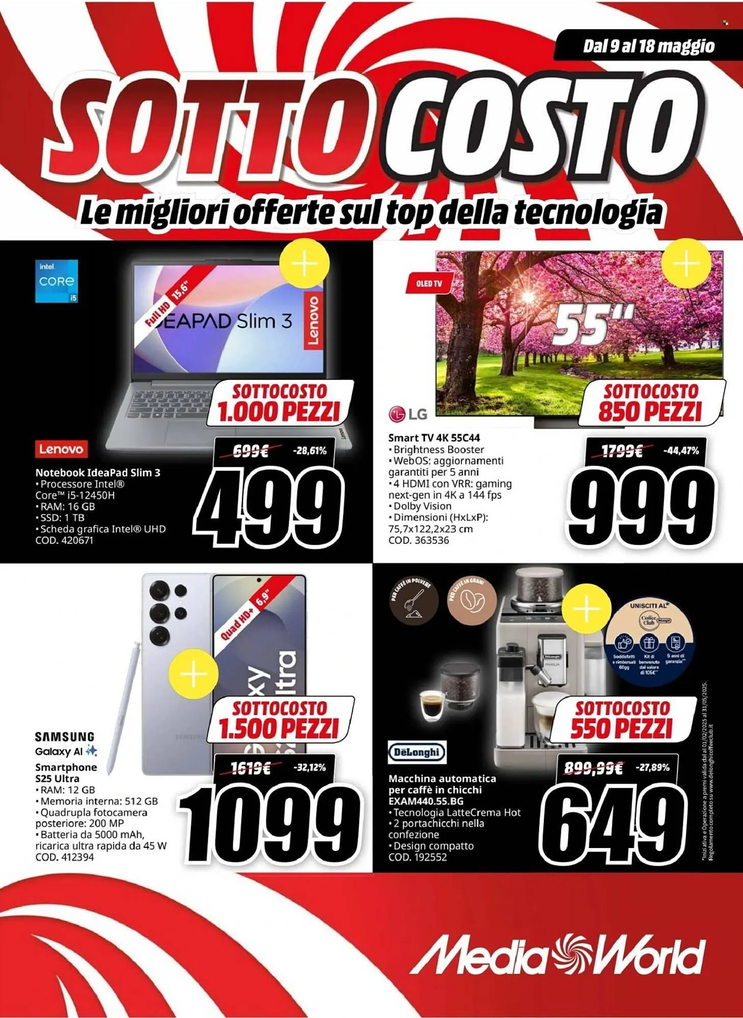 Volantino MediaWorld da 9 maggio a 18 maggio di 2025 - Pagina del volantino 1