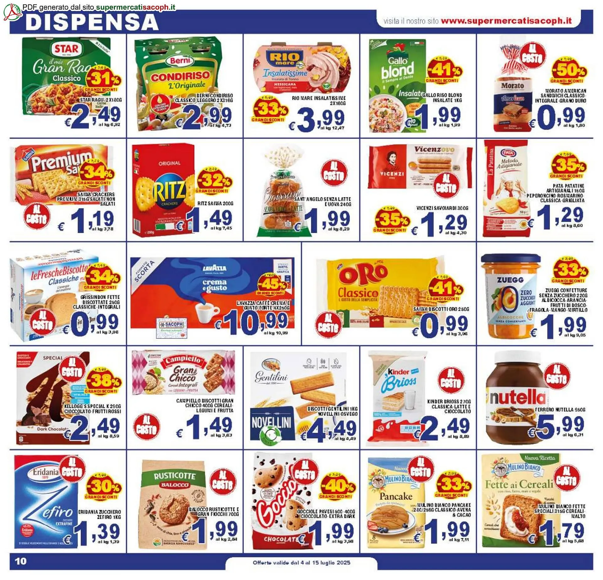 Volantino Sacoph da 4 luglio a 15 luglio di 2025 - Pagina del volantino 10