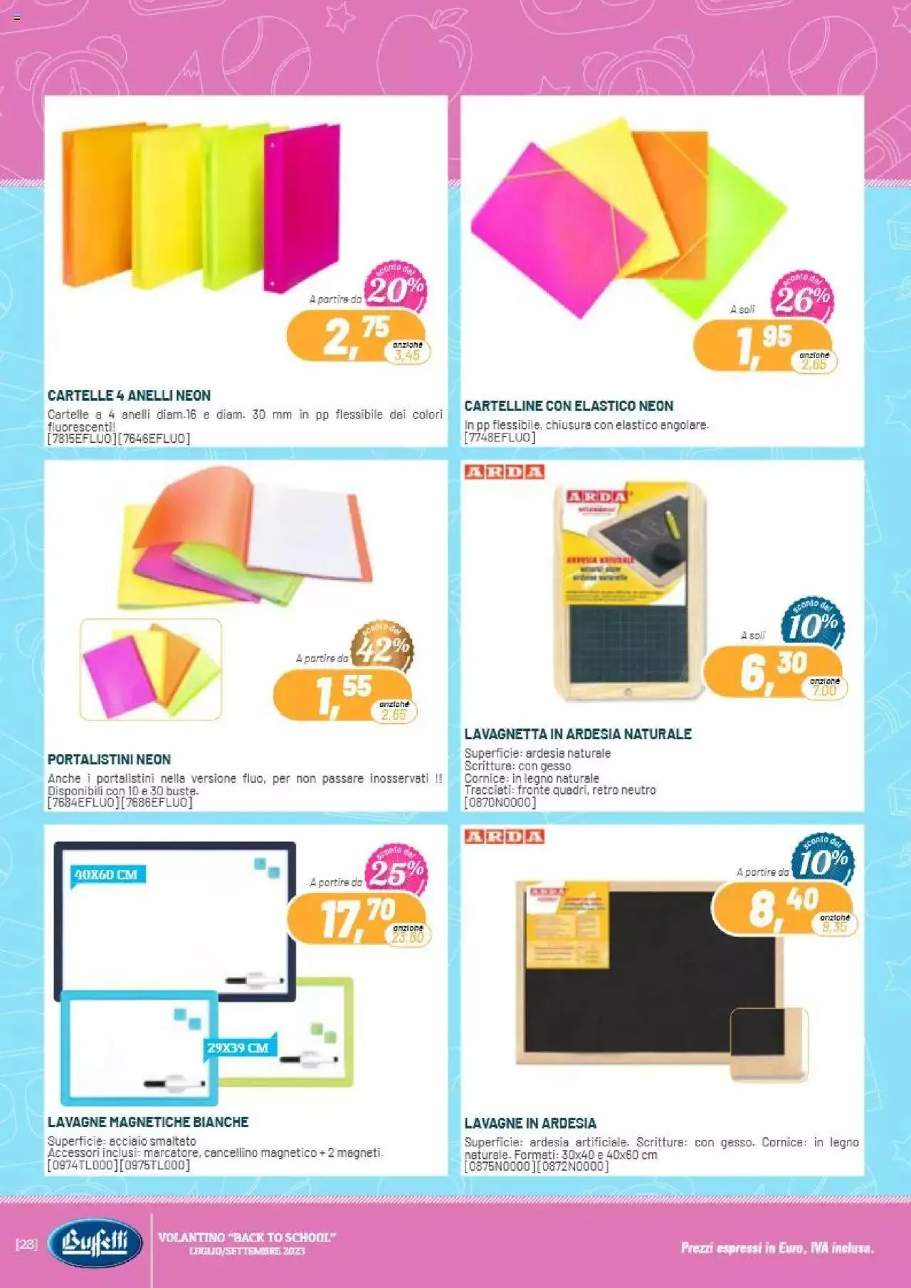 Volantino Buffetti da 1 luglio a 30 settembre di 2023 - Pagina del volantino 28