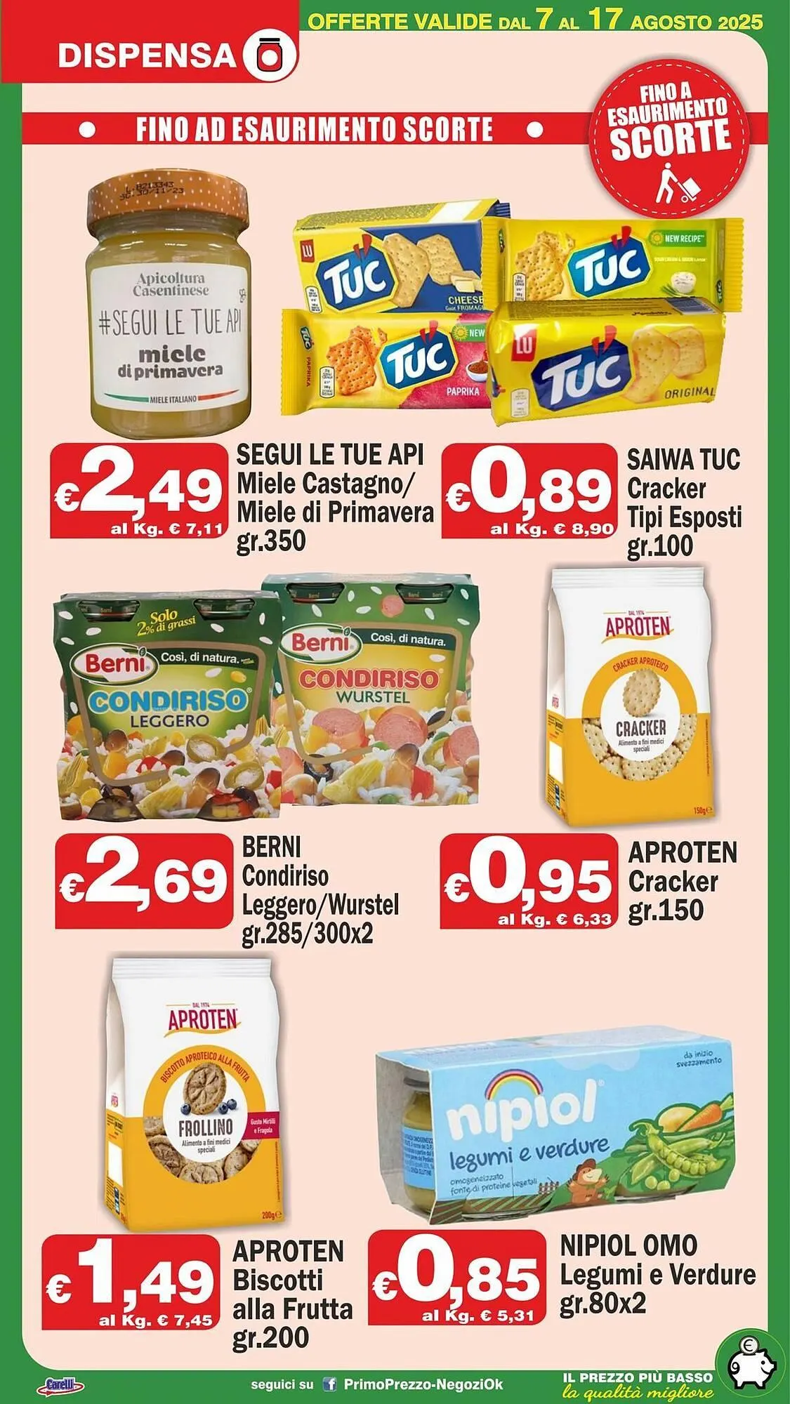 Volantino Primo Prezzo da 7 agosto a 17 agosto di 2025 - Pagina del volantino 15