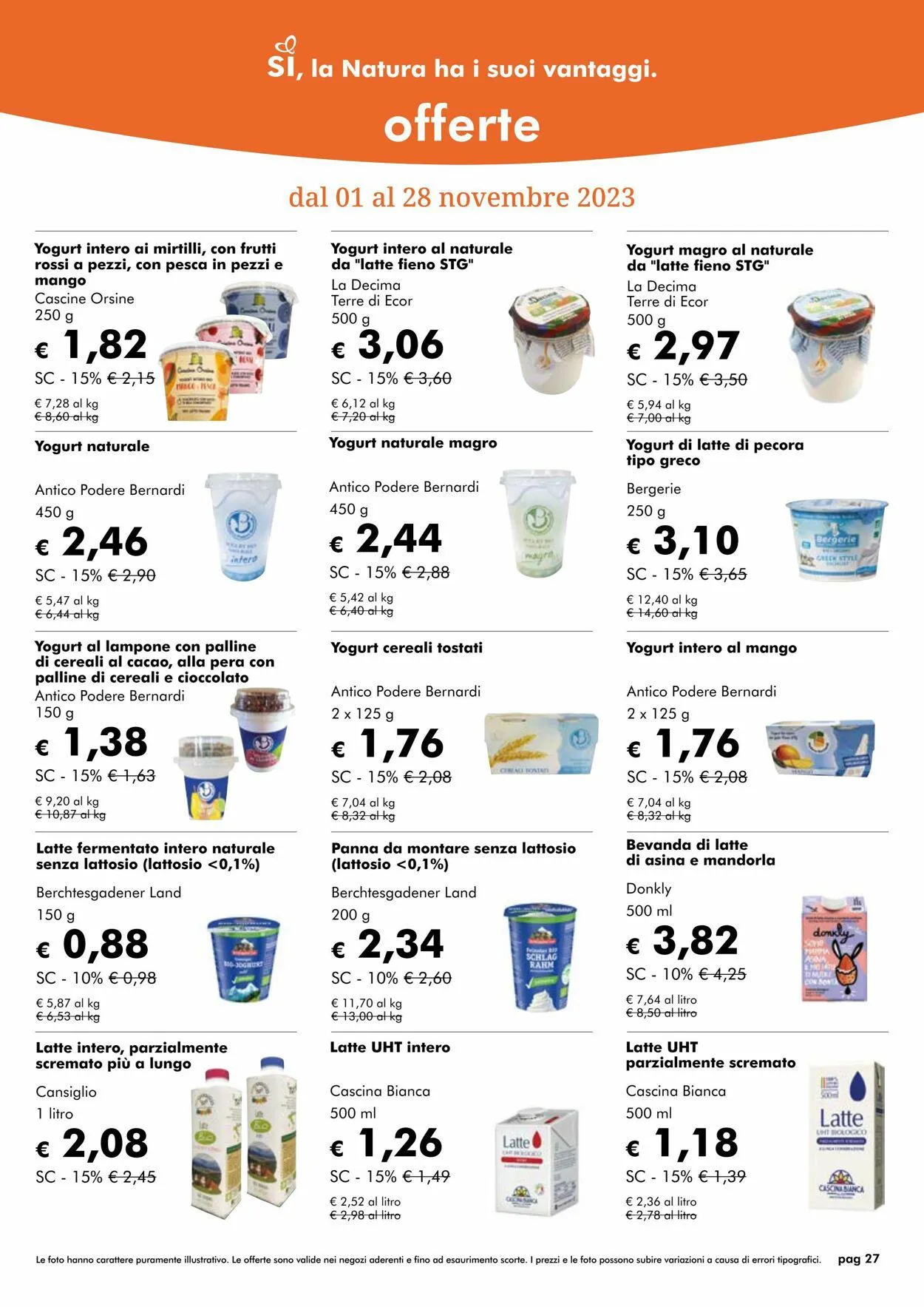 Natura Sì Volantino attuale da 25 ottobre a 8 novembre di 2023 - Pagina del volantino 27