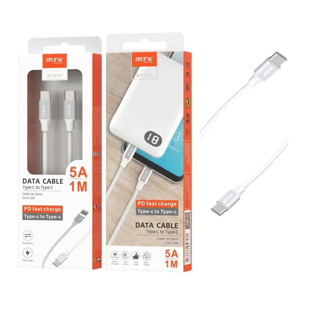 Cavo per Ricarica Cellulare BT817 Bianco Type C