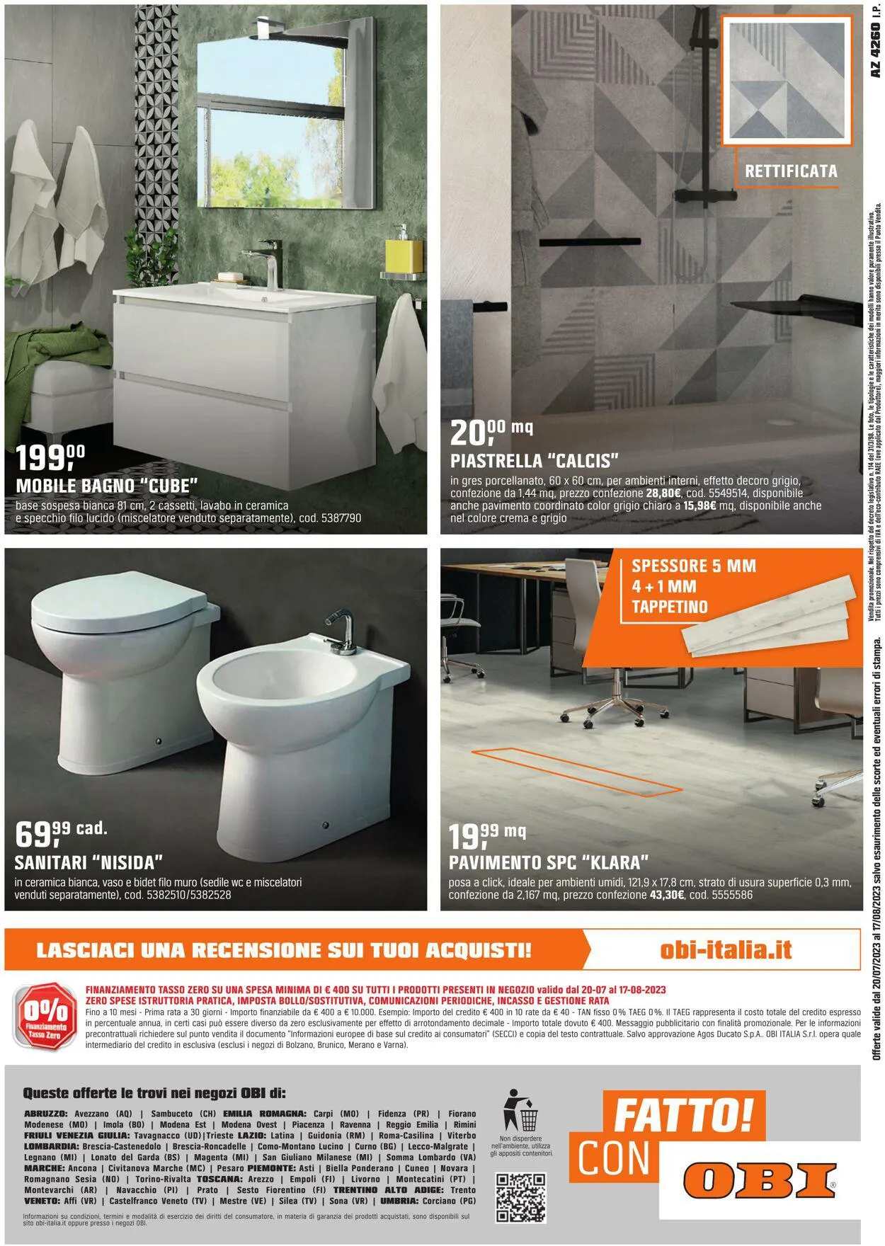 OBI Volantino attuale da 19 luglio a 17 agosto di 2023 - Pagina del volantino 8
