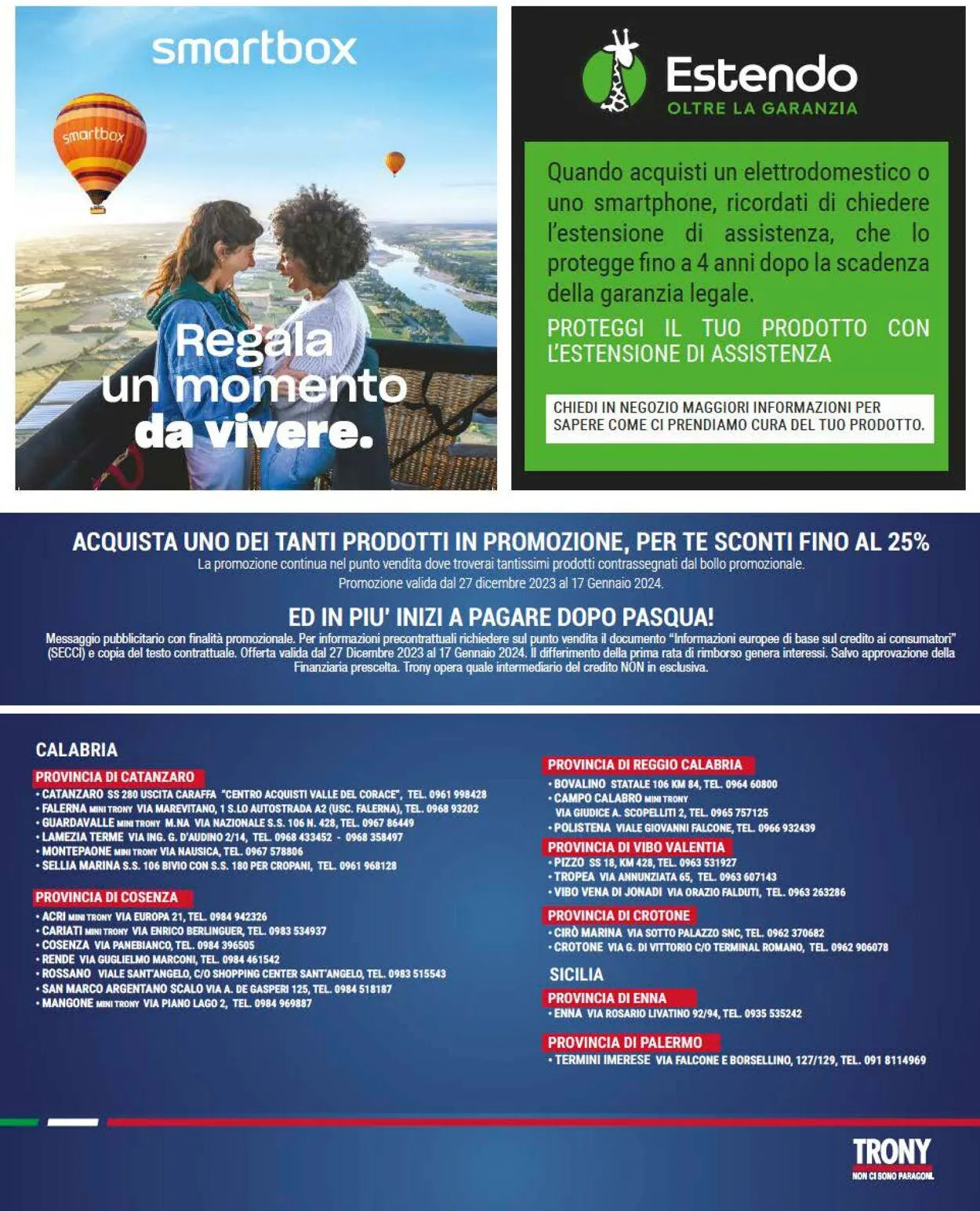 Trony - Palermo Volantino attuale da 27 dicembre a 17 gennaio di 2024 - Pagina del volantino 29