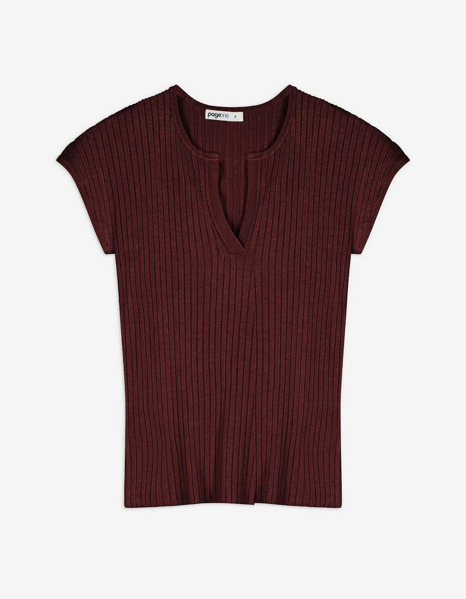 Camicia in maglia - Misto viscosa - rosso scuro