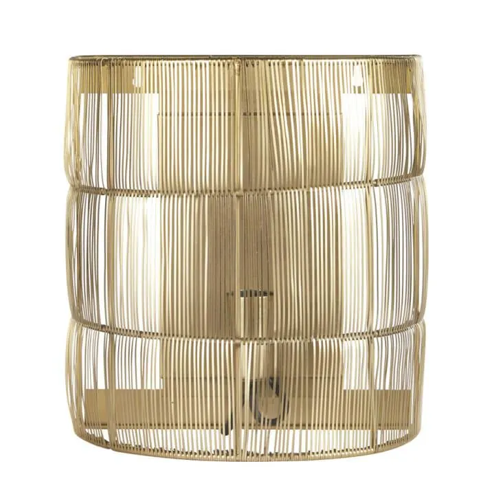 Applique intrecciata in sottili strisce di metallo dorato