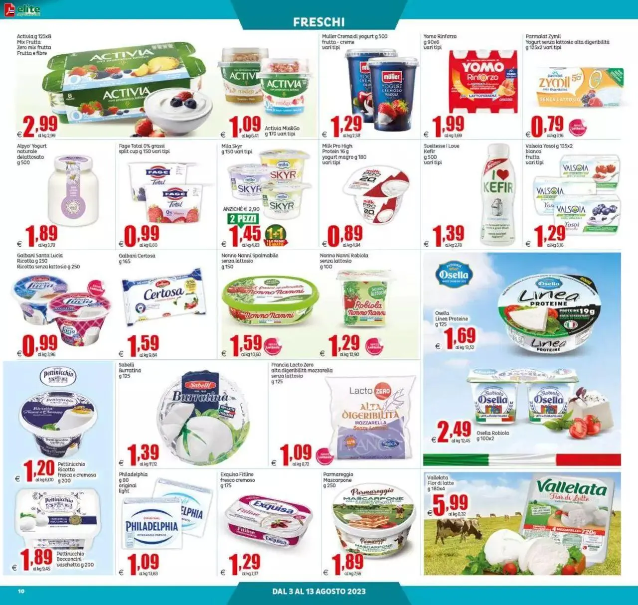 Volantino Elite Supermercati da 3 agosto a 13 agosto di 2023 - Pagina del volantino 10