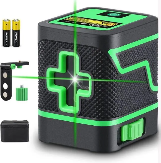 Livello laser autolivellante a 360°, livello laser verde a 2 linee, laser a linee incrociate, livello laser manuale/autolivellante