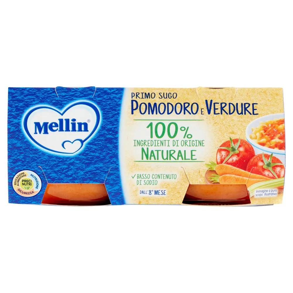 Mellin Primo Sugo Pomodoro e Verdure 2 x 80 g