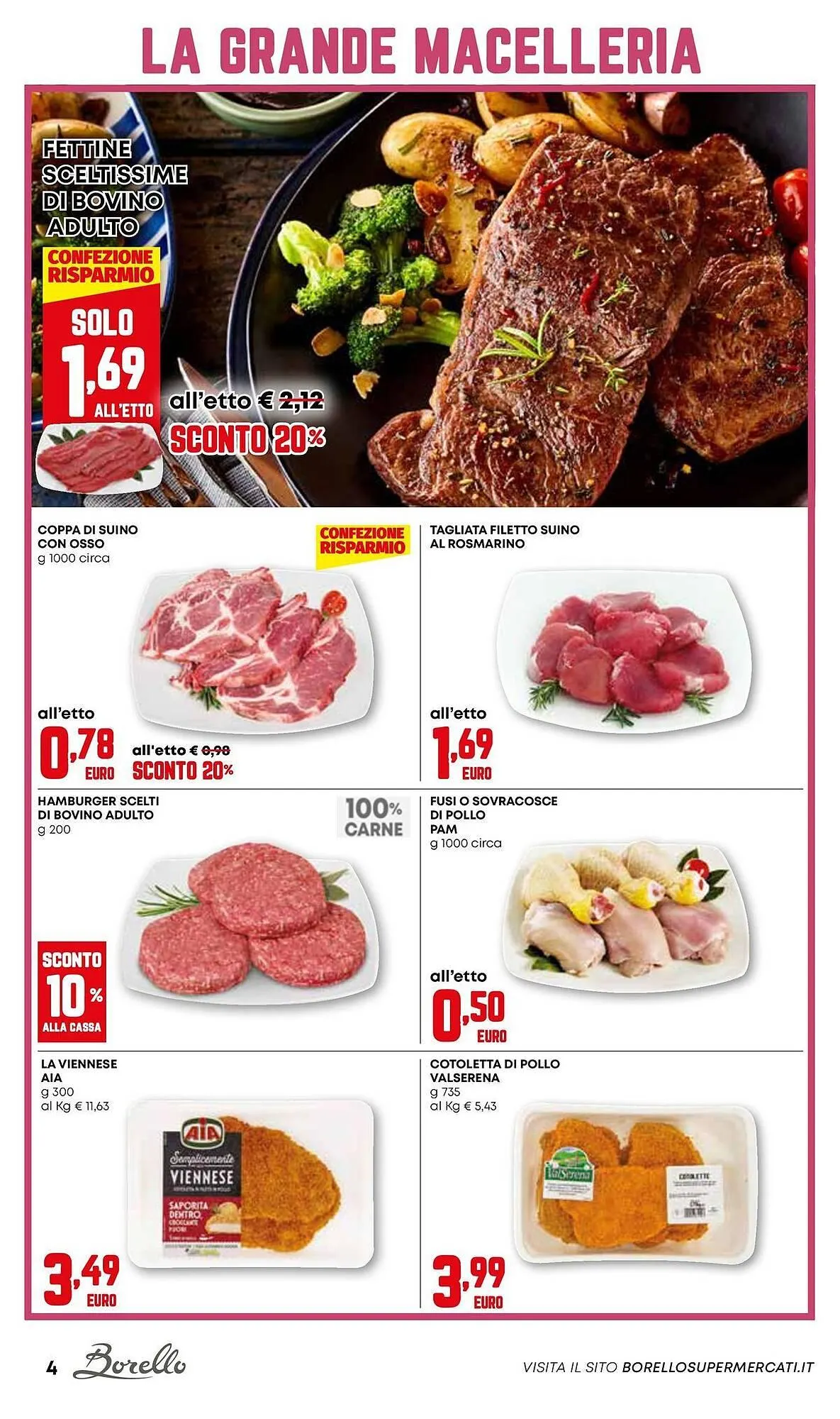 Volantino Borello Supermercati da 4 dicembre a 17 dicembre di 2025 - Pagina del volantino 4
