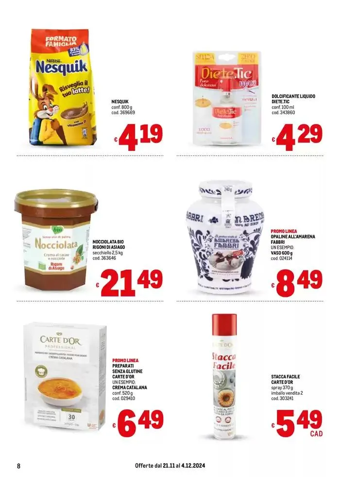 Offerte per te- Area 1 da 21 novembre a 4 dicembre di 2024 - Pagina del volantino 8