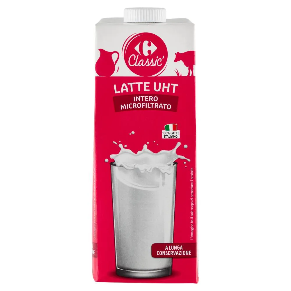 Carrefour Classic Latte UHT Intero Microfiltrato 1000 ml