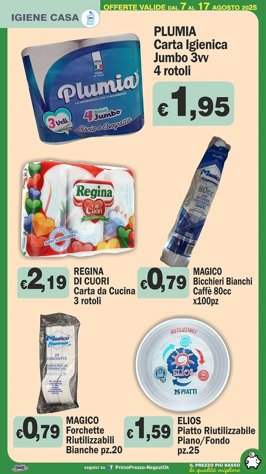 Volantino Primo Prezzo da 7 agosto a 17 agosto di 2025 - Pagina del volantino 20