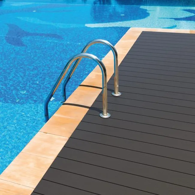 Listone in composito in bambù e plastica (bpc) Ifly grigio antracite L 220 x L 14.6 cm x Sp. 23 mm