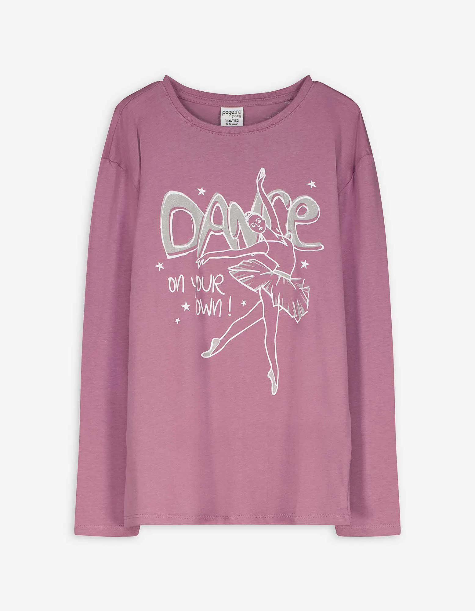 Maglia a manica lunga - Stampa - lilla scuro