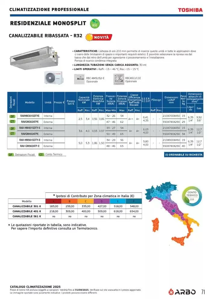 Catalogo Climatizzazione 2025 da 1 gennaio a 31 dicembre di 2025 - Pagina del volantino 71