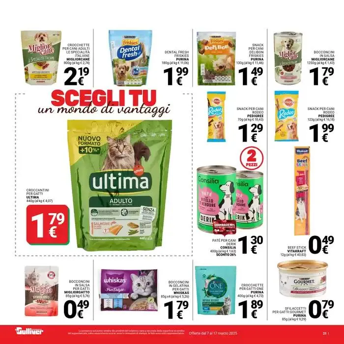Scegli tu un mondo di vantaggi da 7 marzo a 17 marzo di 2025 - Pagina del volantino 21