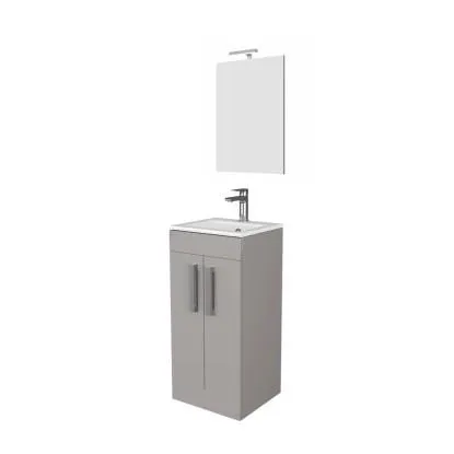 Mobile bagno base lavabo a terra Minitower 45x87x38 cm grigio