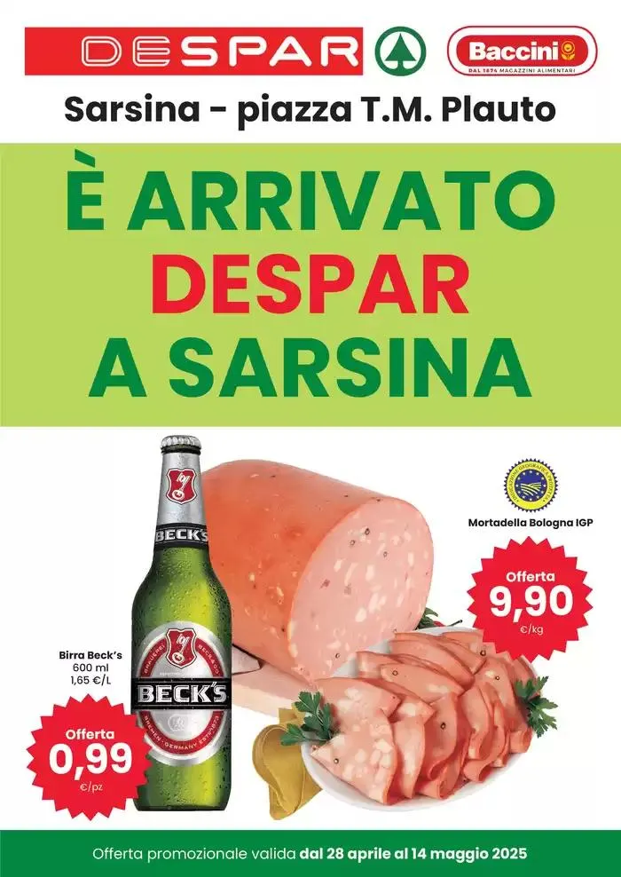 E' ARRIVATO DESPAR A SARSINA da 28 aprile a 14 maggio di 2025 - Pagina del volantino 1