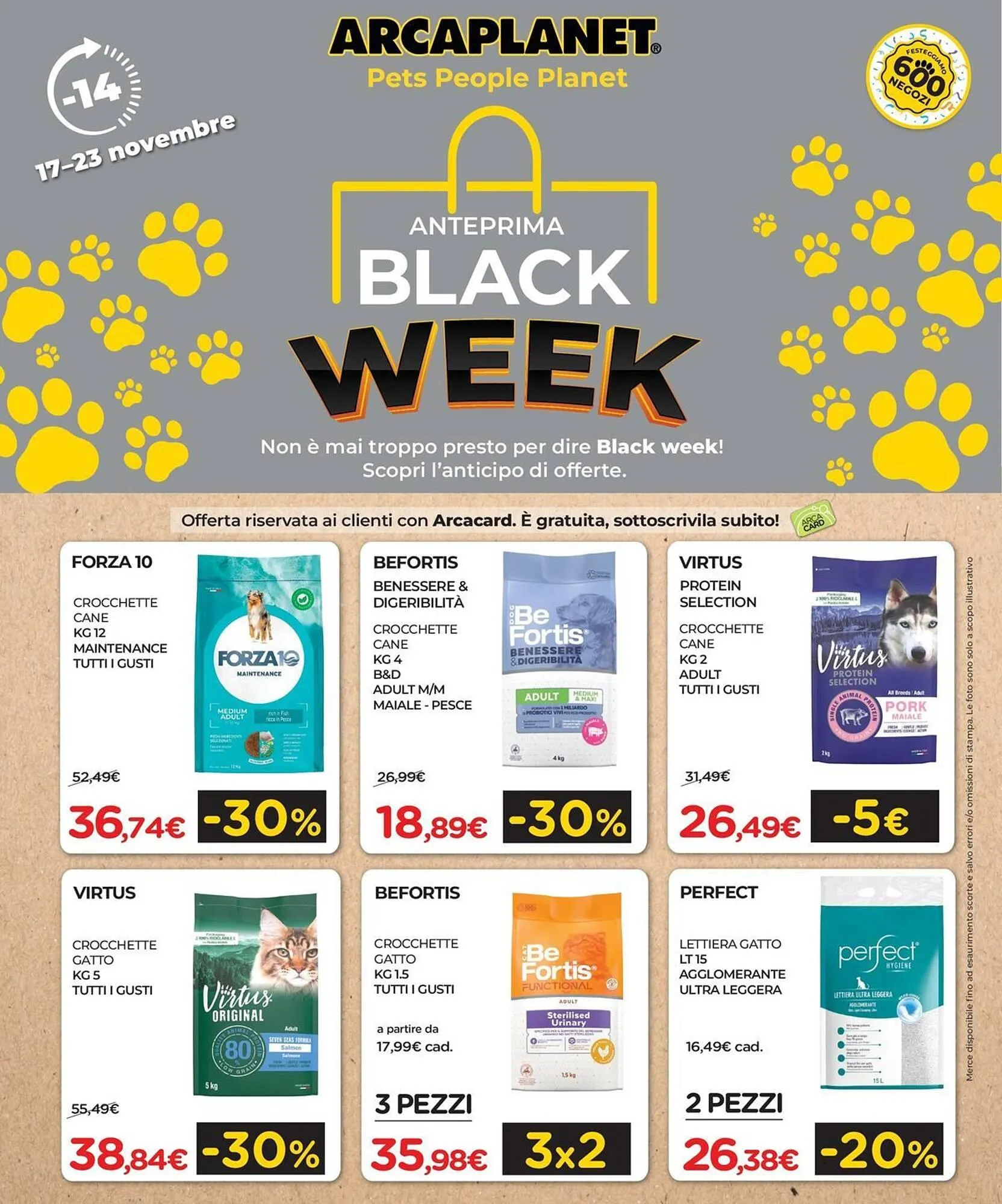 Volantino Arcaplanet da 17 novembre a 23 novembre di 2025 - Pagina del volantino 1