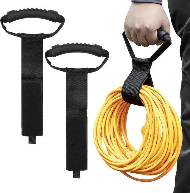 pezzi di prolunga e organizer per tubi flessibili con cinghia resistente da 55 cm - maniglia per il trasporto e supporto a parete - organizer per cavi