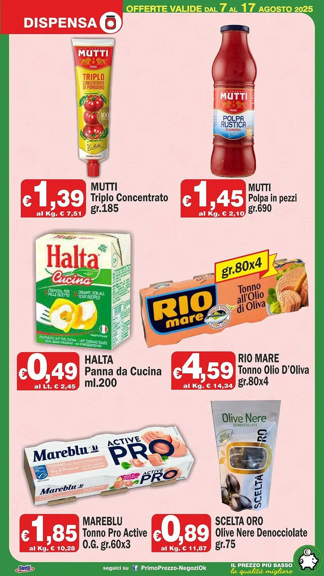 Volantino Primo Prezzo da 7 agosto a 17 agosto di 2025 - Pagina del volantino 9