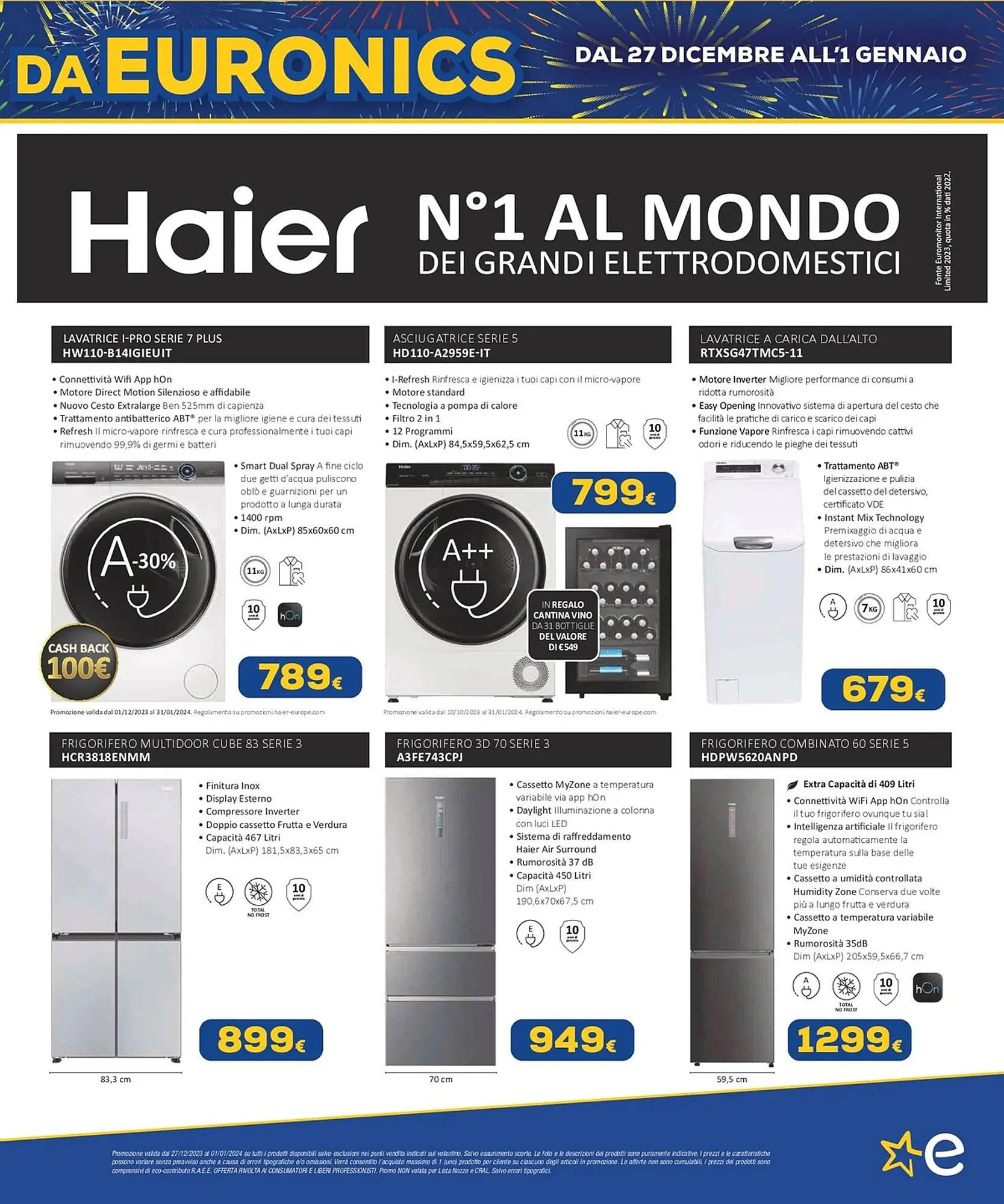 Volantino Euronics da 27 dicembre a 1 gennaio di 2024 - Pagina del volantino 13