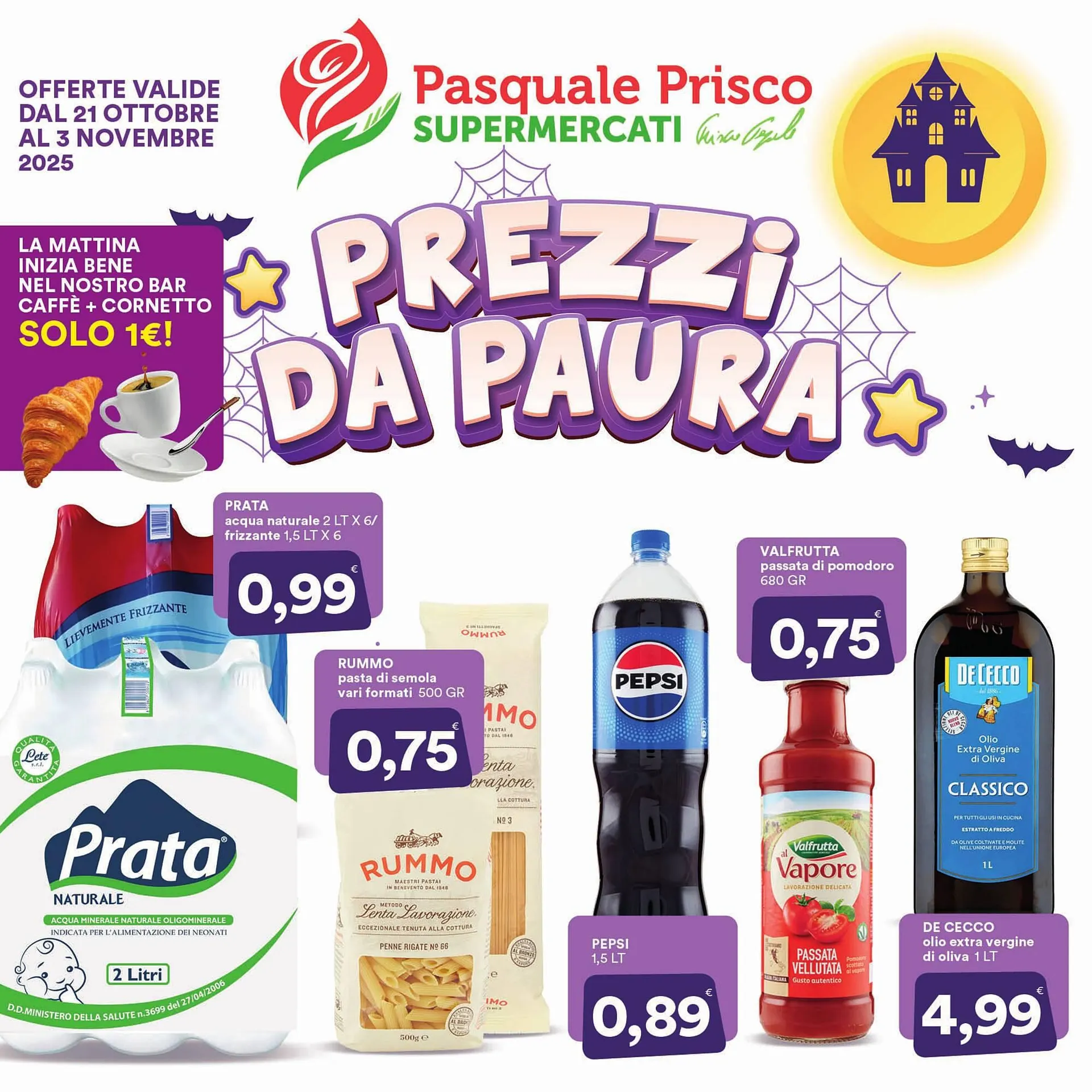 Volantino Supermercati Pasquale Prisco da 21 ottobre a 3 novembre di 2025 - Pagina del volantino 1