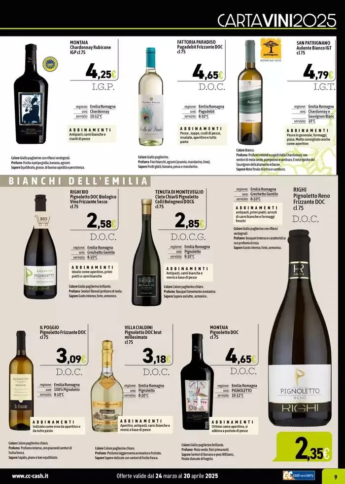 CARTA VINI 2025 da 24 marzo a 20 aprile di 2025 - Pagina del volantino 9