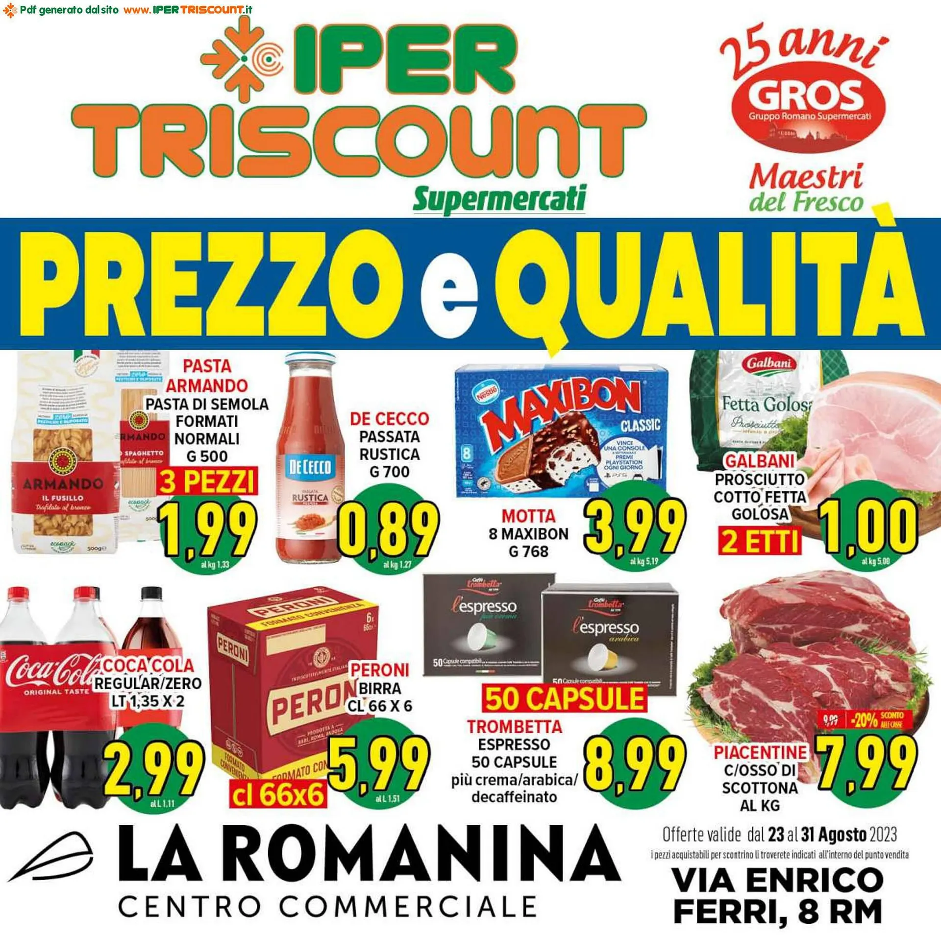 Volantino Iper Triscount da 23 agosto a 31 agosto di 2023 - Pagina del volantino 1