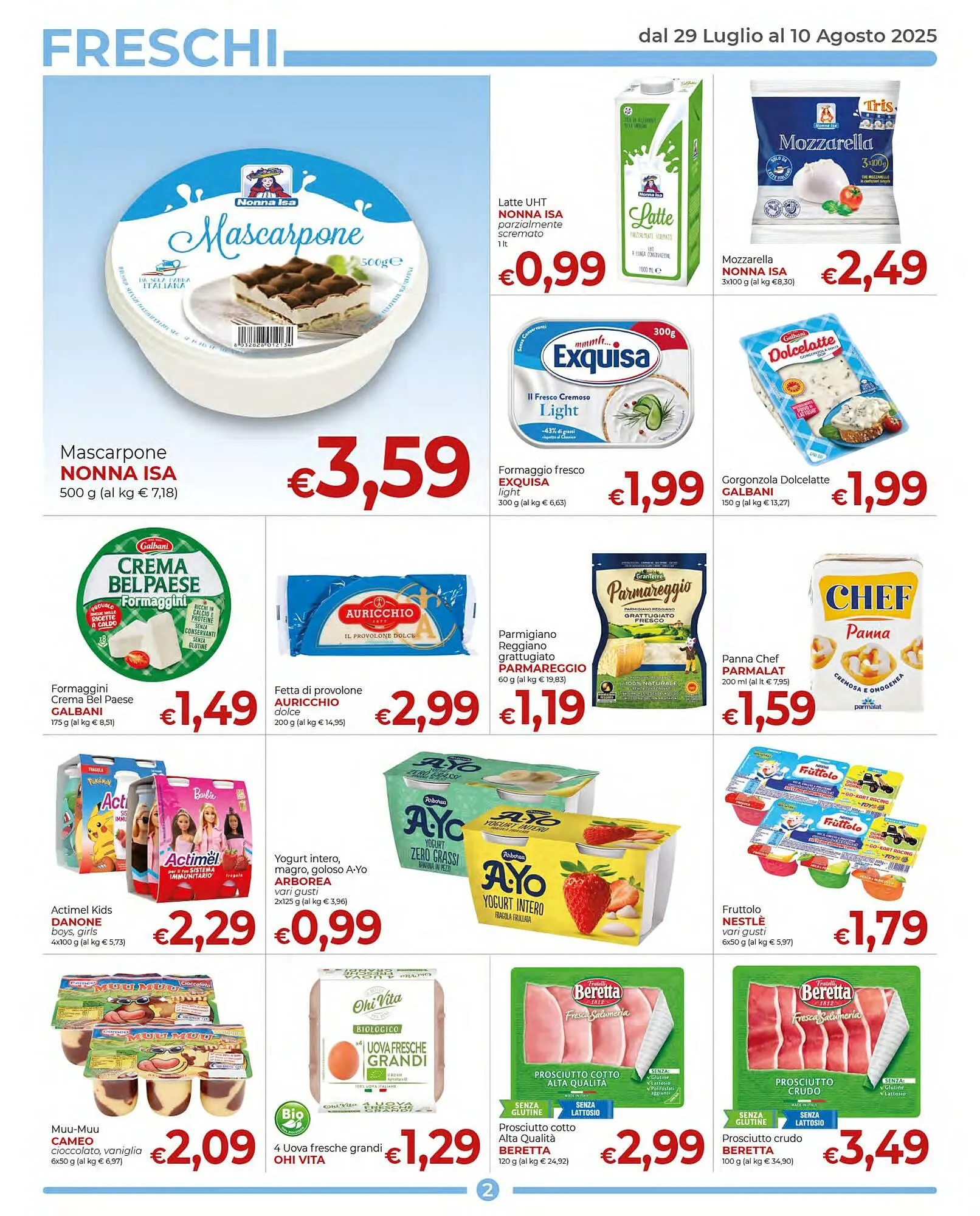 Volantino Supermercati Nonna Isa da 29 luglio a 10 agosto di 2025 - Pagina del volantino 2