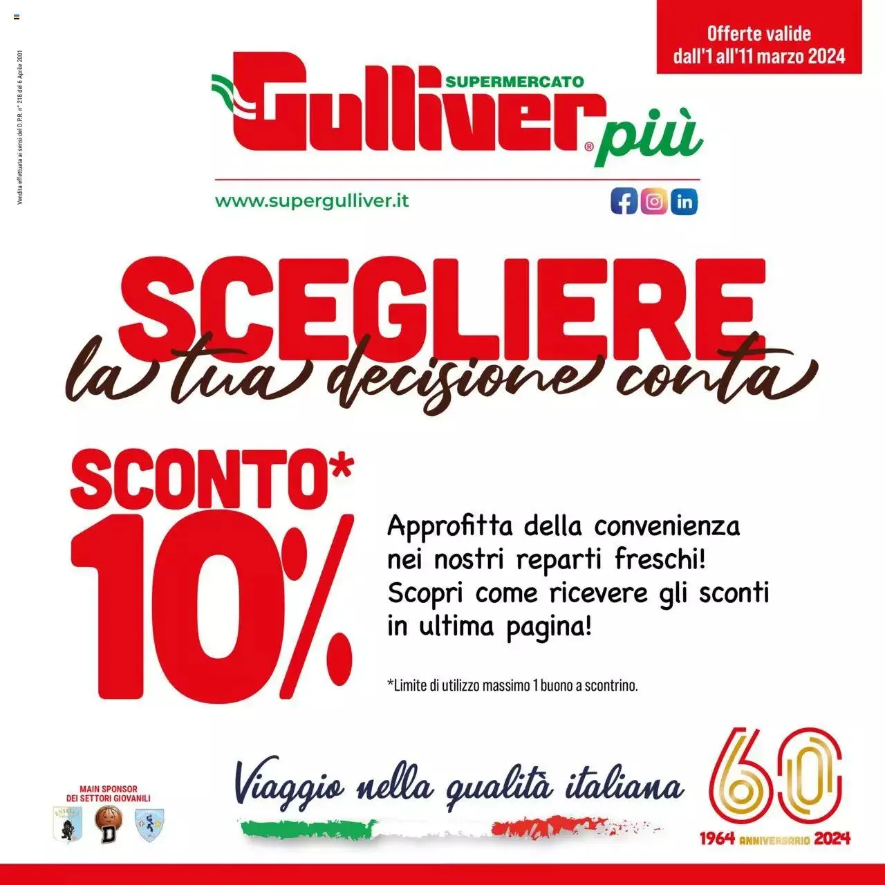 Volantino Gulliver Più Grandi da 1 marzo a 11 marzo di 2024 - Pagina del volantino 1