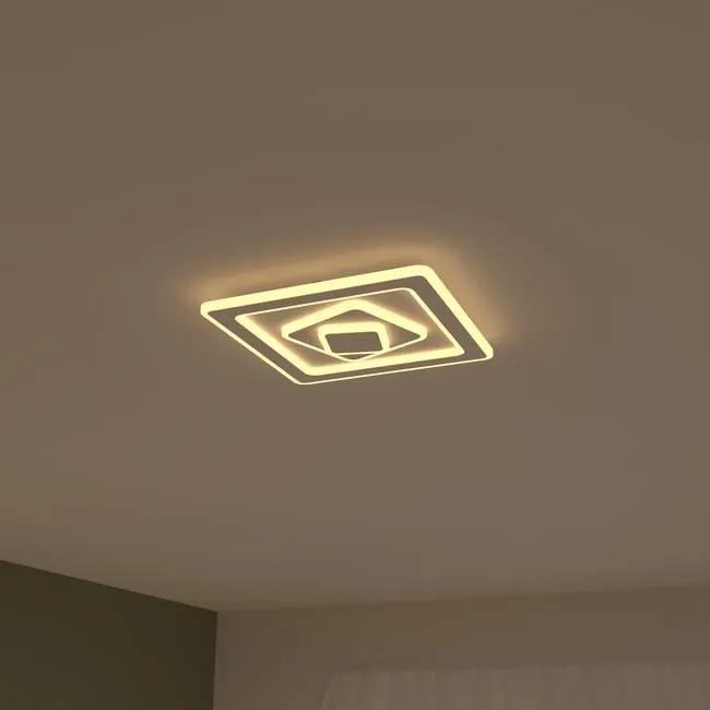 Plafoniera LED Kaoli bianco IP20 cct da bianco caldo a bianco freddo con regolazione di temperatura, 5300 lumen INSPIRE