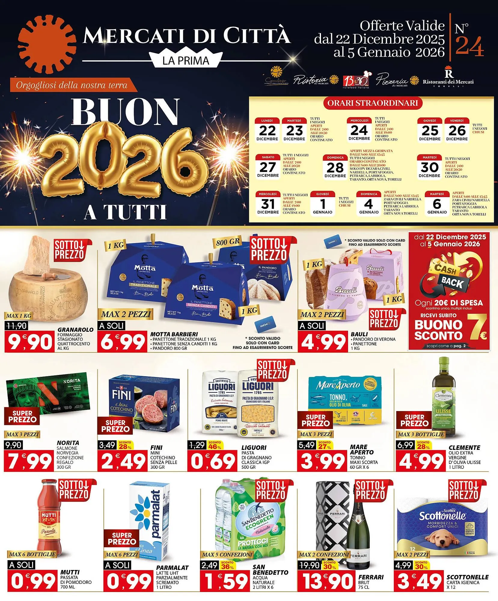 Volantino Mercati di Città La Prima da 22 dicembre a 5 gennaio di 2026 - Pagina del volantino 1