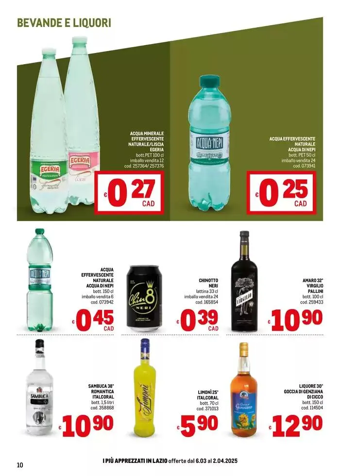 Sapori d'Italia -Lazio da 6 marzo a 2 aprile di 2025 - Pagina del volantino 10