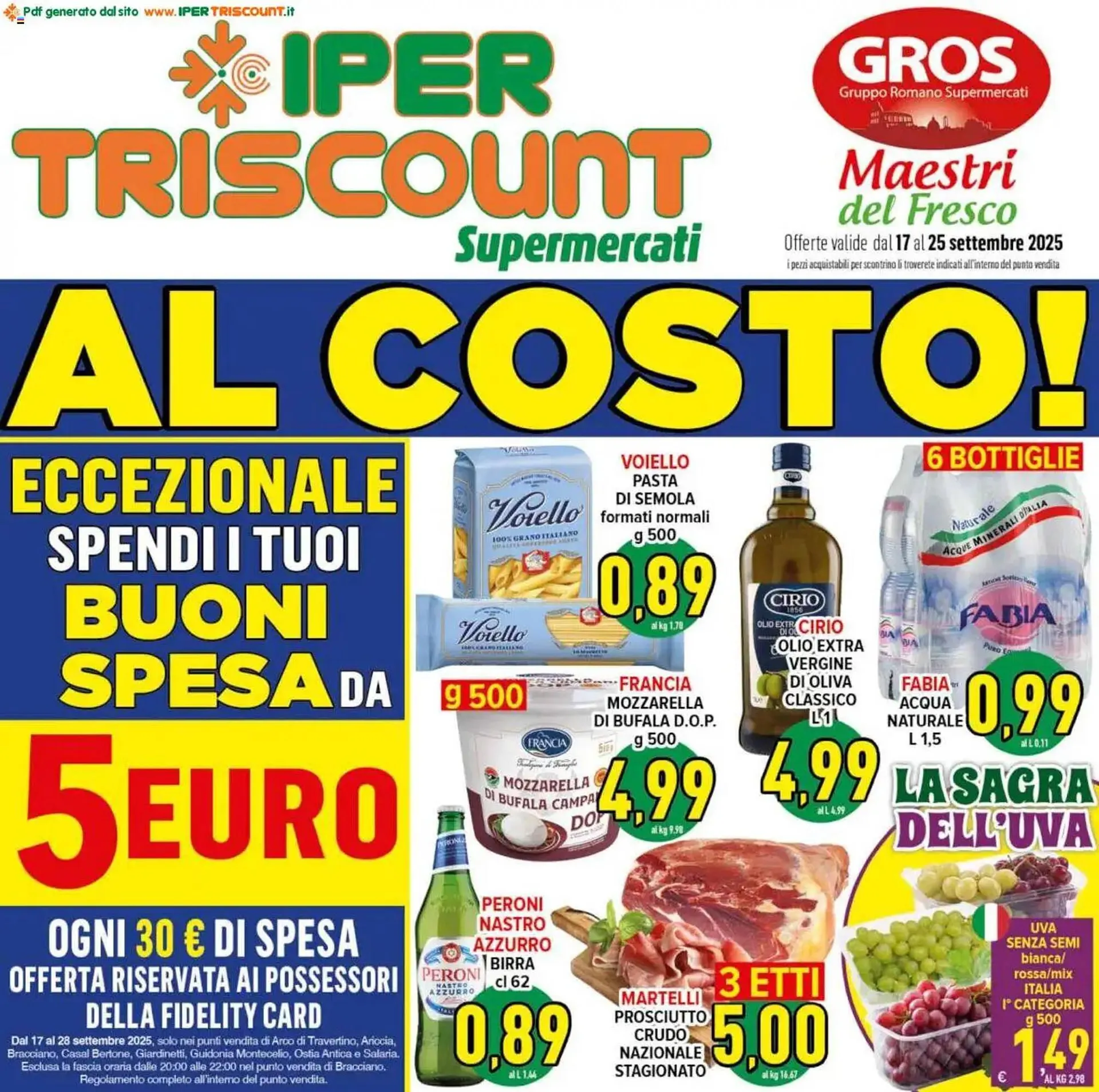 Volantino Iper Triscount da 17 settembre a 25 settembre di 2025 - Pagina del volantino 1