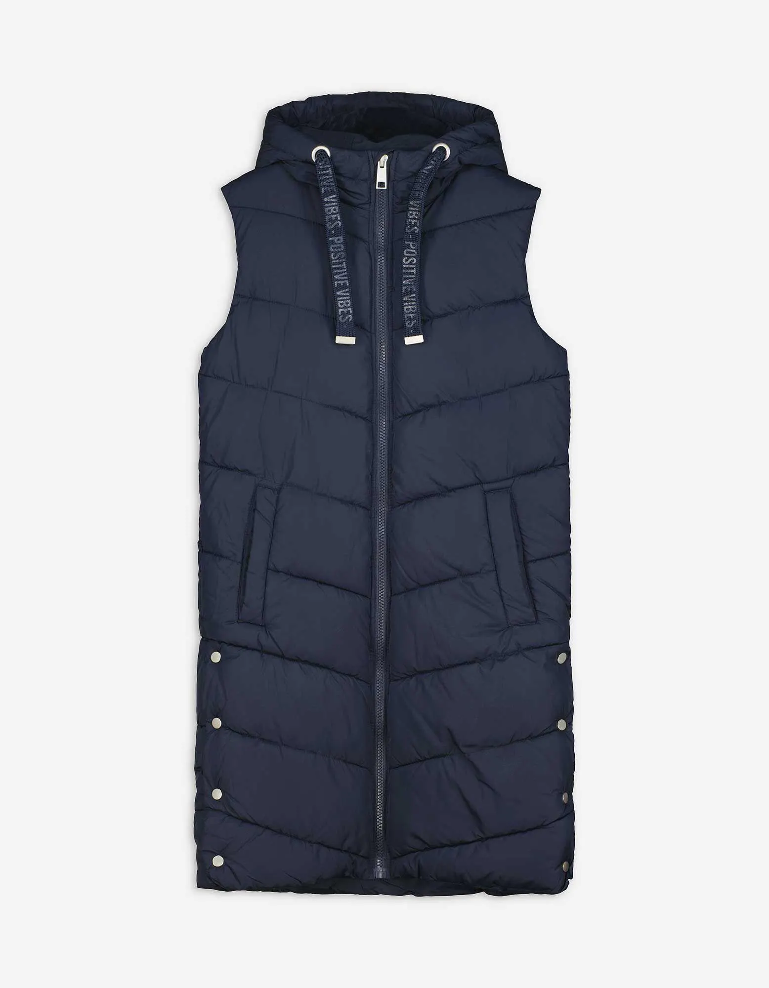 Gilet lungo - Spacco laterale - blu scuro