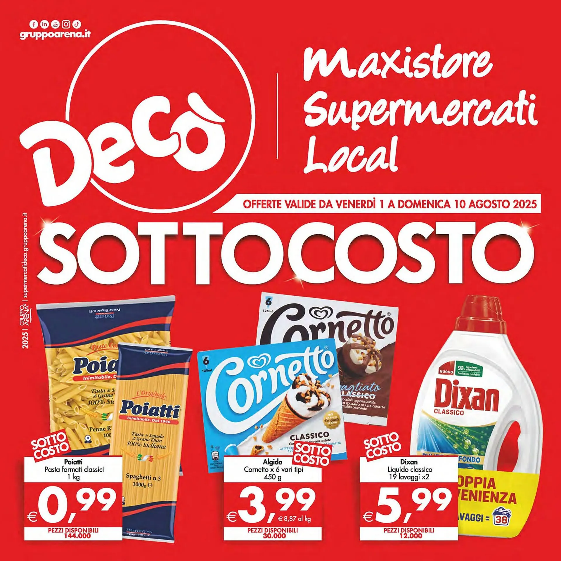 Volantino Deco Supermercati da 1 agosto a 10 agosto di 2025 - Pagina del volantino 1