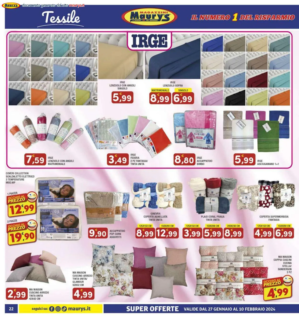 Maury's Volantino attuale da 27 gennaio a 10 febbraio di 2024 - Pagina del volantino 22
