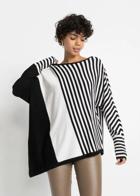 Maglione con fondo asimmetrico