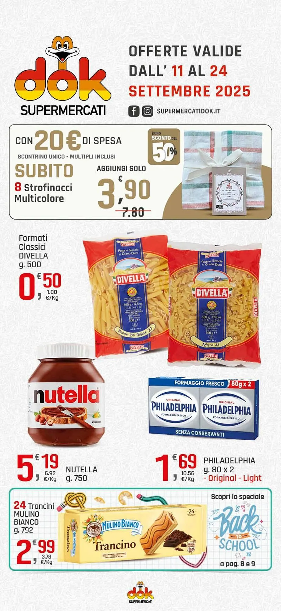 Volantino Supermercati Dok da 11 settembre a 24 settembre di 2025 - Pagina del volantino 1