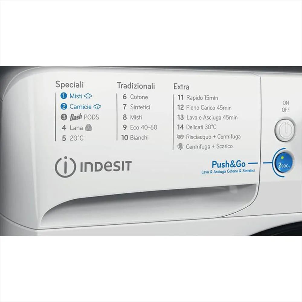 INDESIT - Lavasciuga BDE 96436 WKV IT 9/6 Kg Classe A-Bianco